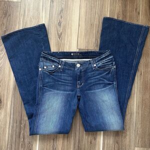 Rock & Republic Womens Bootcut Flare Jeans Size 29 Inseam 35 Pink Stitch Y2K